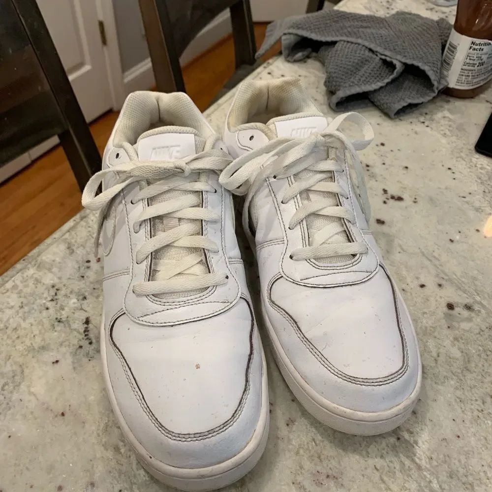 Nike Ebernon Low Triple White Sneakers sz 11-1/2